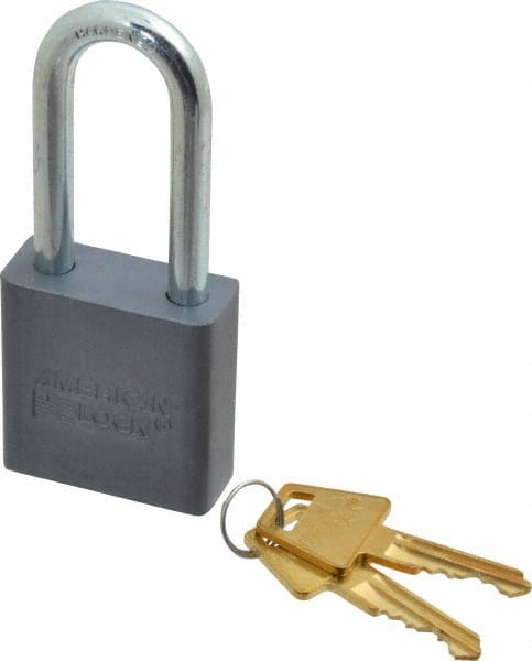 American Lock A11KA33872 Padlock: Aluminum, Keyed Alike, 1-3/4" Wide 