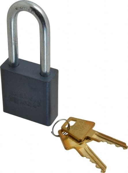 American Lock A11KA43738 Padlock: Aluminum, Keyed Alike, 1-3/4" Wide 