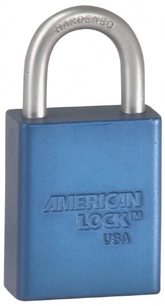 American Lock A1107KAGRN48488 Lockout Padlock: Keyed Alike, Aluminum, 3" High, Steel Shackle, Green 