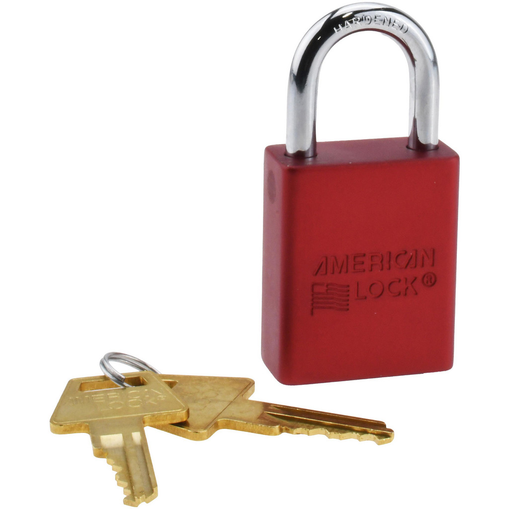 American Lock - Lockout Padlock: Keyed Alike, Aluminum, 1.0000” High ...