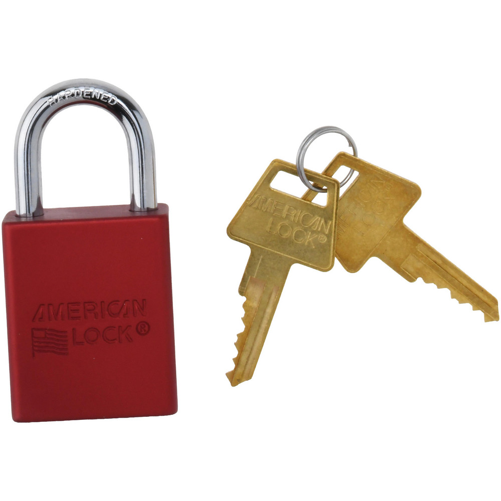 American Lock - Lockout Padlock: Keyed Alike, Aluminum, 1.0000” High ...