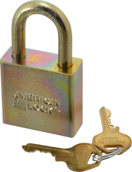 American Lock A5200GLNKA Padlock: Steel, Keyed Alike, 1-3/4" Wide 