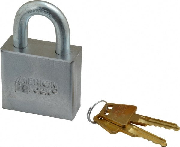 American Lock A50 Padlock: Steel, Keyed Different, 2" Wide 