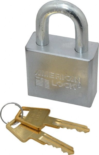 American Lock A50KA33725 Padlock: Steel, Keyed Alike, 2" Wide 
