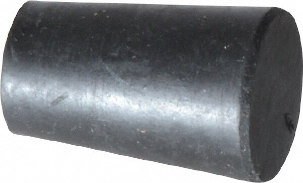 1/2" Small End, 43/64" Large End Diam, Size 0, Tapered Rubber Stopper