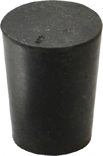 5/8" Small End, 25/32" Large End Diam, Size 2, Tapered Rubber Stopper