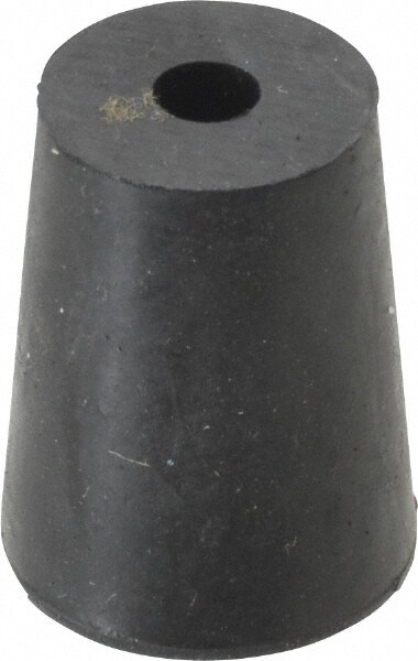 #2, 5/8 Small to 25/32 Large End Diam, Tapered Rubber Stopper with Hole