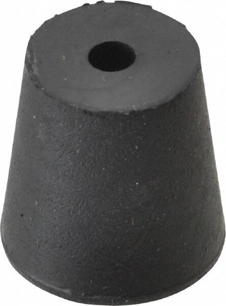 #3, 45/64 Small to 15/16 Large End Diam, Tapered Rubber Stopper with Hole