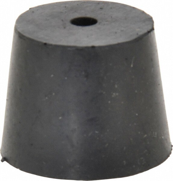 #6, 1-1/64 Small to 1-17/64 Large End Diam, Tapered Rubber Stopper with Hole