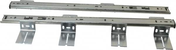 Knape & Vogt 8250P 18 18" Slide Length, Chrome Variable-Height Pencil Drawer Slide 