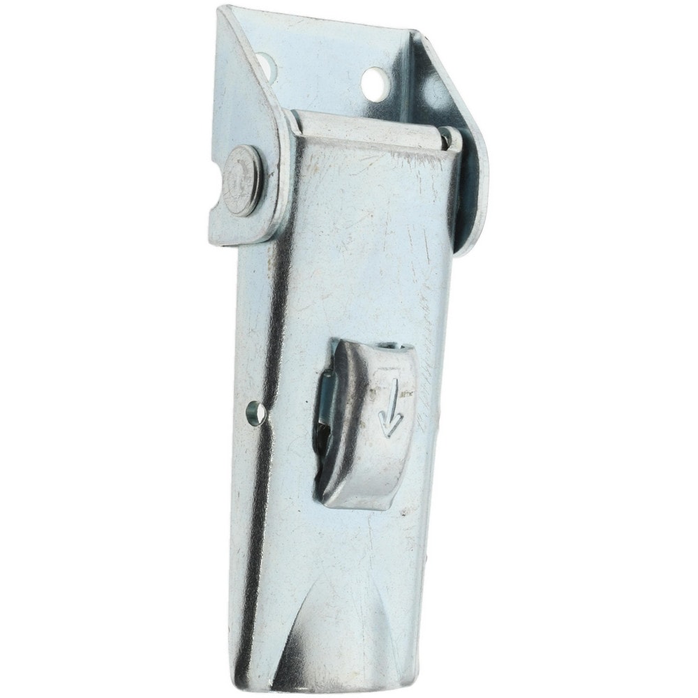 Door Latch: 0.63" OAW, Steel, Zinc-Plated