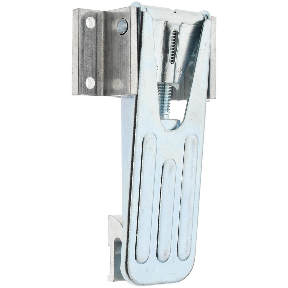 Door Latch: 3" OAW, Aluminum (Base) & Steel (Lever), Zinc-Plated