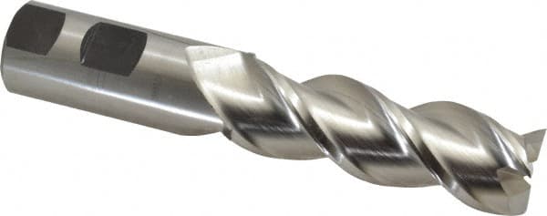 Cleveland C40360 Square End Mill: 1 Dia, 3 LOC, 1 Shank Dia, 5-1/2 OAL, 3 Flutes, Powdered Metal 