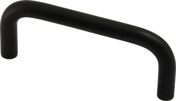 8-32 Internal Thread, 5/16" Handle Diam, Black Anodized Aluminum Drawer Pull