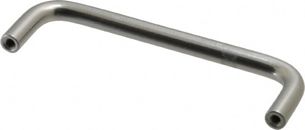 8-32 Internal Thread, 5/16" Handle Diam, Plain Aluminum Drawer Pull