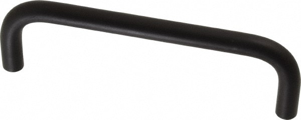 8-32 Internal Thread, 5/16" Handle Diam, Black Anodized Aluminum Drawer Pull