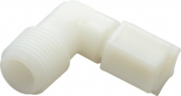Compression Tube Male Elbow: 3/8 & 7/16-20" Thread, 1/4" Tube OD, Compression x Threaded