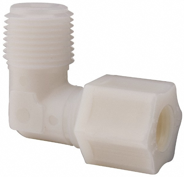 Compression Tube Male Elbow: 1/2" Tube OD