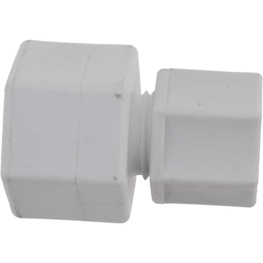 Compression Tube Connector: 1/2 & 7/16-20" Thread, 3/8" Tube OD, Compression x Threaded