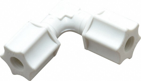 Compression Tube Union: 7/16-20" Thread, 1/4" Tube OD, Compression x Compression