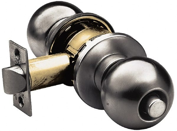 1-3/8" Door Thickness, Stainless Steel Privacy Knob Lockset