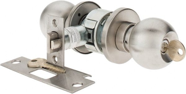 Yale CA5405CK-630 1-3/8" Door Thickness, Stainless Steel Storeroom Knob Lockset 