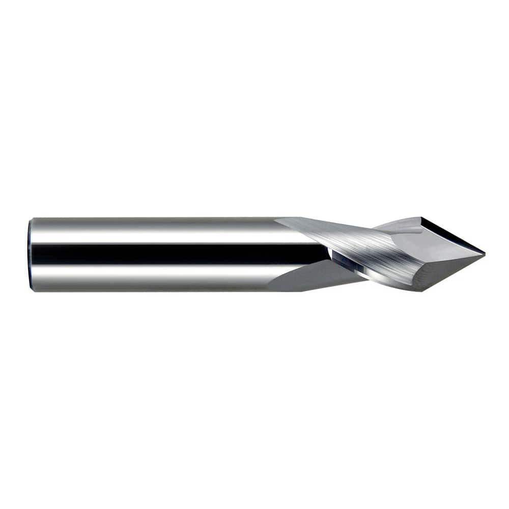 Melin Tool 51667 Drill Mill: 3/8" Dia, 1" LOC, 2 Flutes, 60 ° Point, Solid Carbide 