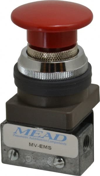 Snuggle up Be satisfied Sanctuary Mead - 3-Port 1/8" Inlet Push Button Actuator/Emergency Stop 3-Way,  2-Position Detent Manual Air Valve - 32931677 - MSC Industrial Supply