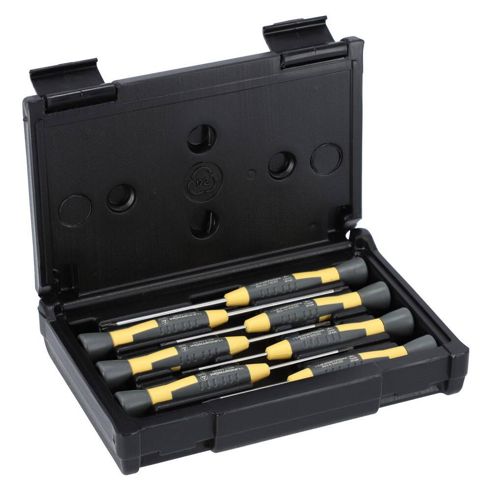 Torx Driver Sets; Number of Pieces: 7.000 ; Container Type: Case ; Handle Type: Standard ; Handle Color: Black; Yellow ; Finish: Chrome-Plated ; Torx Size: T6X50; T7X50; T8X50; T9X50; T10X50; T15X75; T20X75