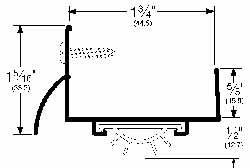 Sweeps & Seals; Type: Door Bottom Shoe With Rain Drip ; Product Type: Door Bottom Shoe ; Width (Inch): 1-3/4 ; Finish/Coating: Mill Finish Aluminum ; Overall Length (Inch): 36 ; PSC Code: 5640