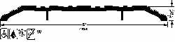 Pemko 172AK36 36" Long x 6" Wide x 1/2" High, Saddle Threshold Image