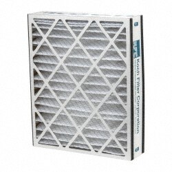 Pleated Air Filter: 20 x 25 x 5", MERV 8, 35 to 45% Efficiency, Wire-Backed Pleated
