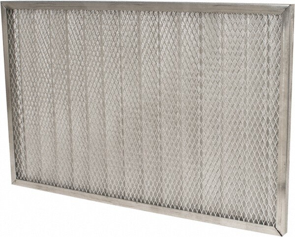 Pleated Air Filter: 16 x 25 x 1", MERV 7, 71% Efficiency