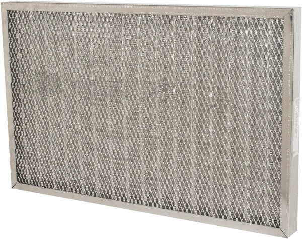 Pleated Air Filter: 16 x 25 x 2", MERV 7, 76% Efficiency