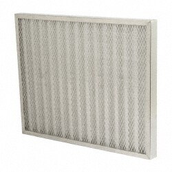 Pleated Air Filter: 20 x 25 x 2", MERV 7, 76% Efficiency