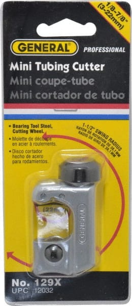 Hand Tube Cutter: 1/8 to 7/8" Tube