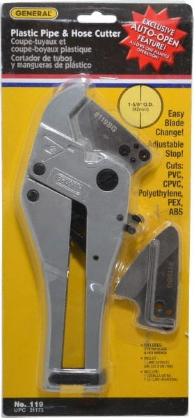 Hand Tube Cutter: 1/8 to 1-5/8" Tube