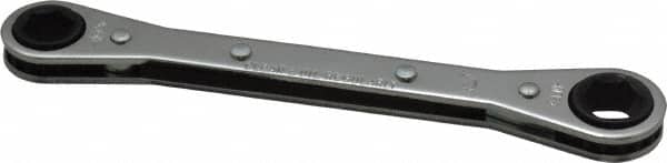Box End Wrench: 3/8 x 7/16", 6 Point, Double End