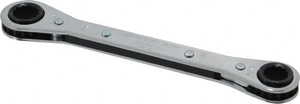Box End Wrench: 7/16 x 1/2", 12 Point, Double End