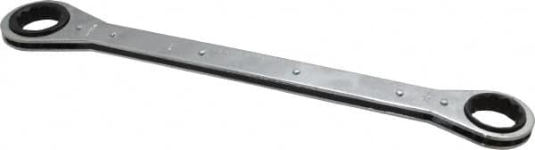 Box End Wrench: 1-1/8 x 1-3/16", 12 Point, Double End