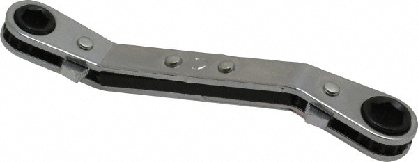 Box End Offset Wrench: 1/4 x 5/16", 6 Point, Double End