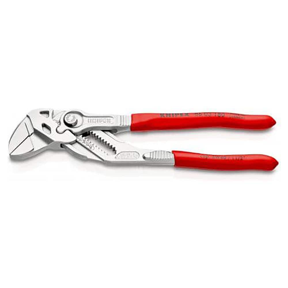 Knipex 8603180 Tongue & Groove Plier: 1-1/2" Cutting Capacity, Smooth Jaw 