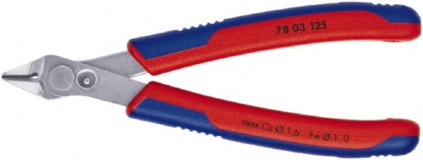 Knipex 7803125 Diagonal Cutting Plier: 0.2 to 1.6 1 13.5 7.5 & 9 mm Cutting Capacity 