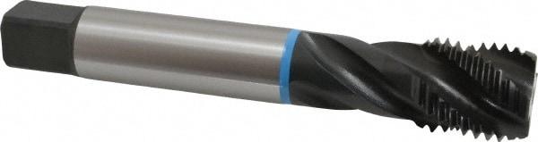 Emuge CU503210.5020 Spiral Flute Tap: 1-1/4-7, UNC, 4 Flute, Modified Bottoming, 3B Class of Fit, Cobalt, Oxide Finish Image