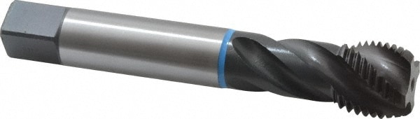 Emuge CU503210.5249 Spiral Flute Tap: 1-1/4-8, UNS, 4 Flute, Modified Bottoming, 3B Class of Fit, Cobalt, Oxide Finish Image