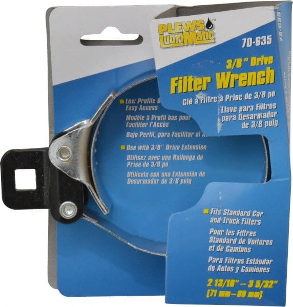 Plews Steel Small Ratchet Oil Filter Wrench - 2-13/16 to 3-5/32 Max Diam, For Filters from 2-13/16 to 3-5/32 | Part #LUBR70635