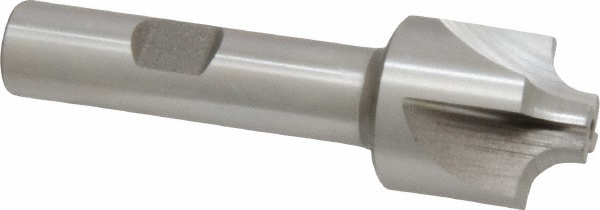 Corner Rounding End Mill: 5.00 mm Radius, 7/8" Dia, 4 Flutes, High Speed Steel - 3" OAL, 1/2" Shank Dia, Bright/Uncoated, Single End