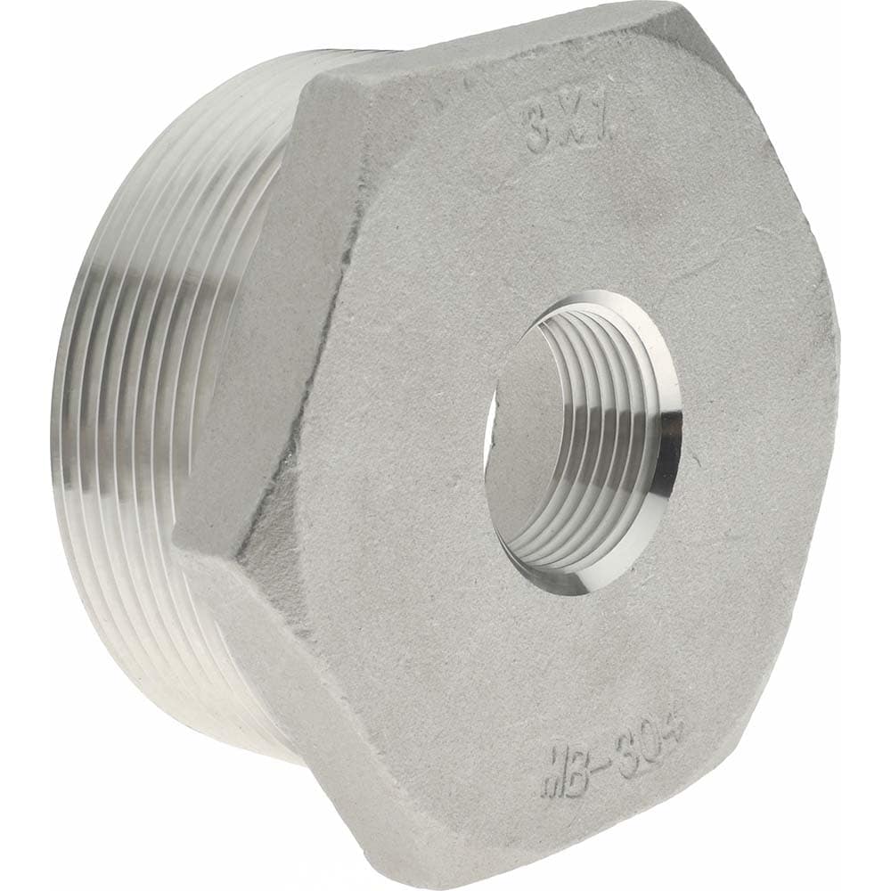 Merit Brass K414-4816 Pipe Bushing: 3 x 1" Fitting, 304 Stainless Steel Image