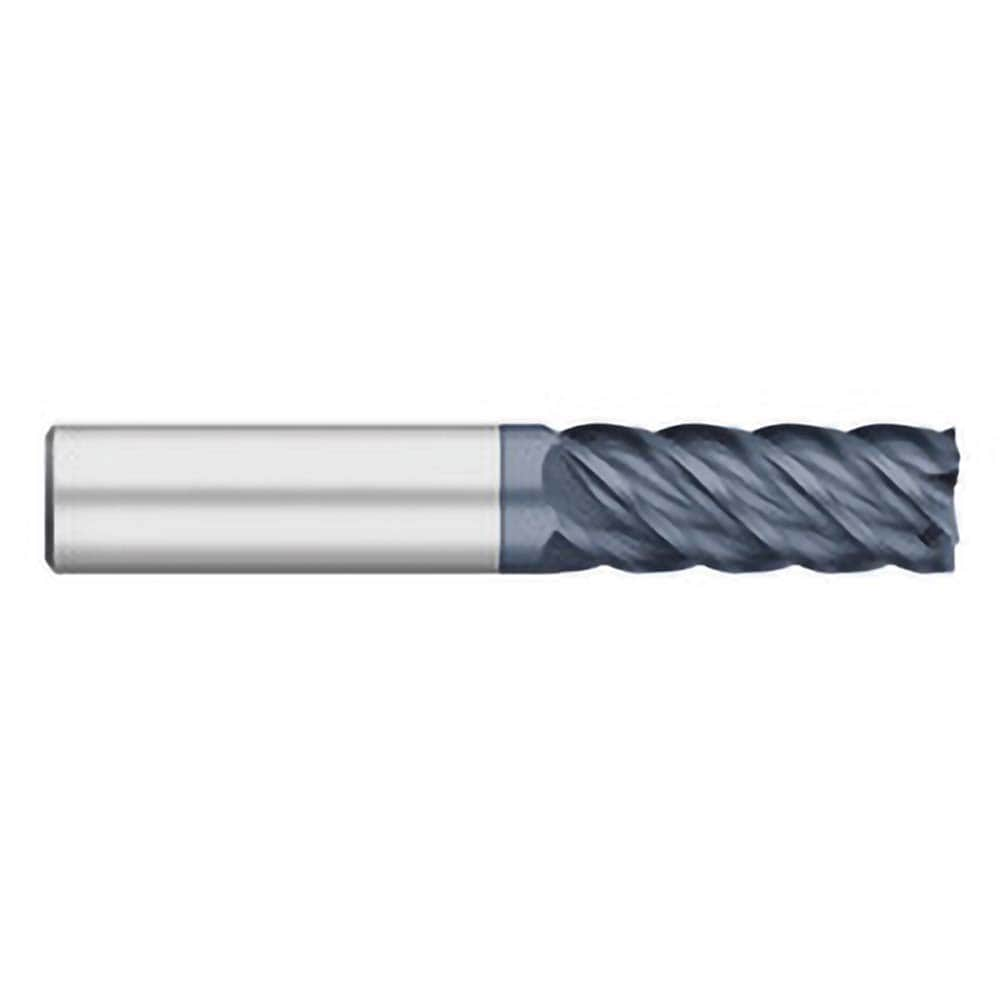 Titan USA TC61924 Square End Mill: 3/8 Dia, 1 LOC, 3/8 Shank Dia, 2-1/2 OAL, 5 Flutes, Solid Carbide 