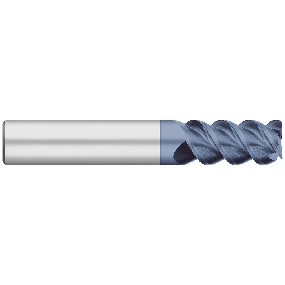 Corner Radius End Mill: 1/2" Dia, 0.5000" Dia, 1.2500" LOC, 0.0400" Radius, 3 Flute, Solid Carbide